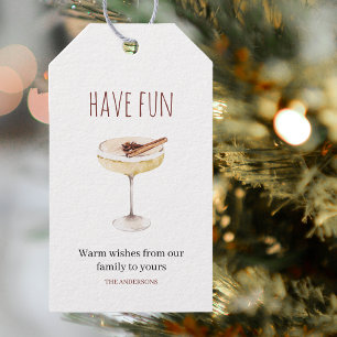 have Fun Labels voor kerstcadeautjes met Drink Cadeaulabel