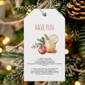have Fun | Labels voor kerstcadeautjes met Drink Cadeaulabel