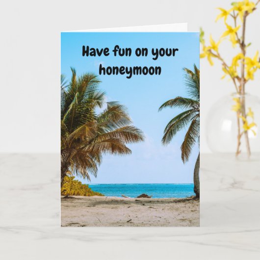 Have fun on your honeymoon. kaart (Gele Bloem)