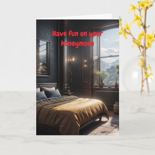 Have fun on your honeymoon. kaart (Gele Bloem)