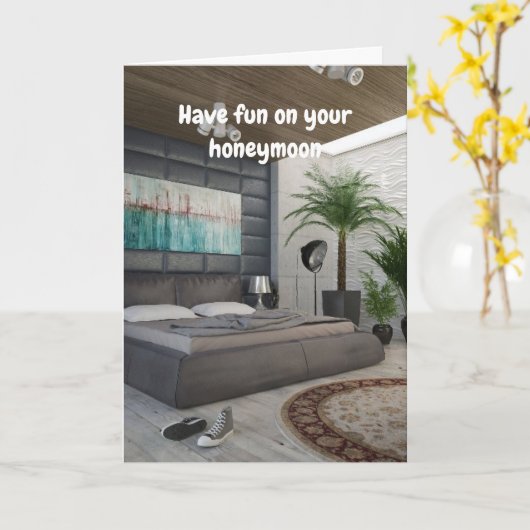 Have fun on your honeymoon. kaart (Gele Bloem)