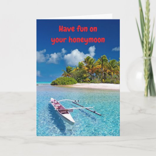 Have fun on your honeymoon. kaart (Voorkant)