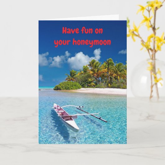 Have fun on your honeymoon. kaart (Gele Bloem)