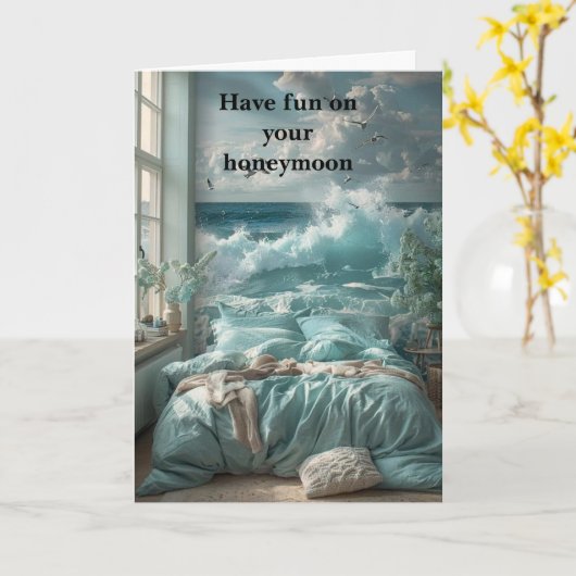 Have fun on your honeymoon. kaart (Gele Bloem)