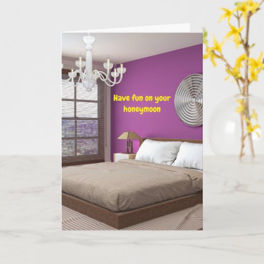 Have fun on your honeymoon. kaart (Gele Bloem)