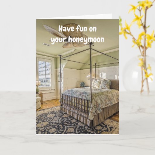 Have fun on your honeymoon. kaart (Gele Bloem)