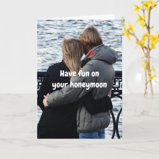 Have fun on your honeymoon. kaart (Gele Bloem)