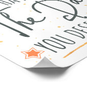 Have The Day You Deserve Motivation Insrational  Poster (Hoek)