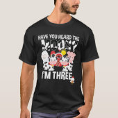 Have You Heard The Moos ? 3Rd Birthday Farm Animal T-shirt (Voorkant)
