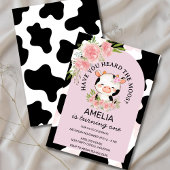 Have You Heard the Moos Pink  Cow Print  Birthday Kaart