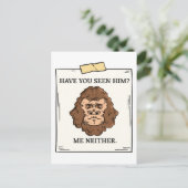 Have You Seen Bigfoot Me Neither Cryptozoology Briefkaart (Staand voorkant)