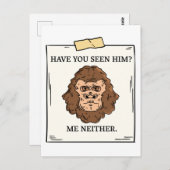 Have You Seen Bigfoot Me Neither Cryptozoology Briefkaart (Voorkant / Achterkant)