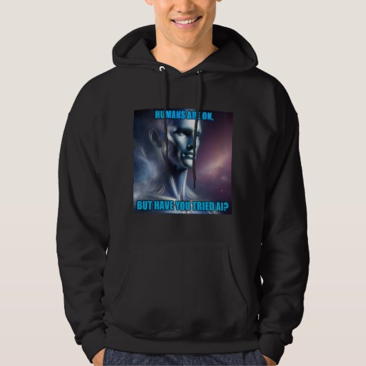 Have you Tried AI - Men's Black Hoodie (Voorkant)