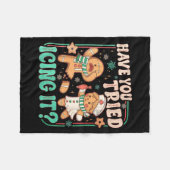 Have You Tried Icing It _ Funny Gingerbread Christ Fleece Deken (Voorkant (Horizontaal))
