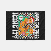 Have You Tried Icing It Gingerbread Nurse Christma Fleece Deken (Voorkant (Horizontaal))