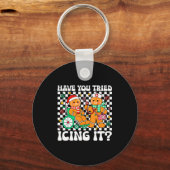 Have You Tried Icing It Gingerbread Nurse Christma Sleutelhanger (Voorkant)
