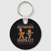 Have You Tried Icing It Ugly Christmas Gingerbread Sleutelhanger (Voorkant)
