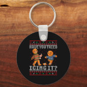 Have You Tried Icing It Ugly Christmas Gingerbread Sleutelhanger (Voorkant)