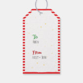"Have Your Elf a Merry Christmas" Geometrisch plez Cadeaulabel (Achterkant)