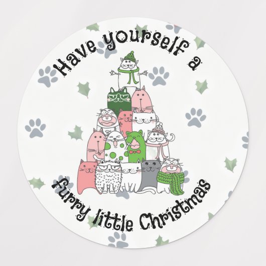 Have yourself a furry little Christmas Labels (Design 2)