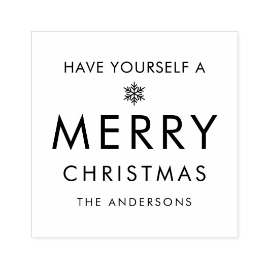 Have Yourself A Merry Christmas Personalized Rubberstempel (Afrduk)