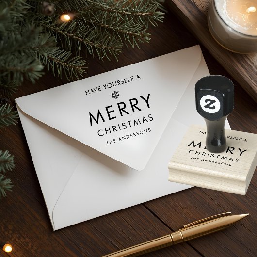 Have Yourself A Merry Christmas Personalized Rubberstempel