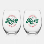 Have Yourself A Merry Little Christmas Wijnglas Zonder Voet (Achterkant)