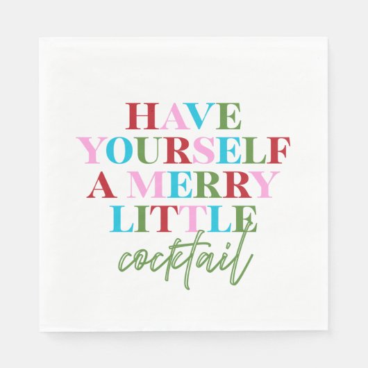 Have Yourself A Merry Little Cocktail Bachelorette Servet (Voorkant)