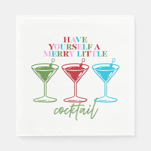 Have Yourself A Merry Little Cocktail Bachelorette Servet (Voorkant)