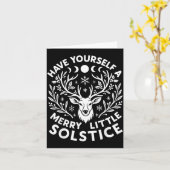Have Yourself A Merry Little Solstice Christmas Pa Kaart (Gele Bloem)