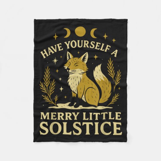 Have Yourself A Merry Little Solstice Fox Mystic Fleece Deken (Voorkant)