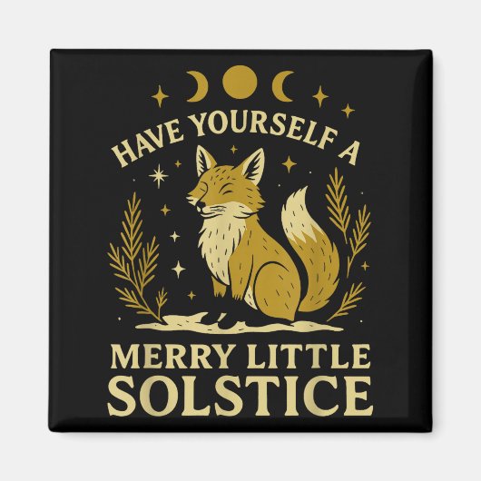 Have Yourself A Merry Little Solstice Fox Mystic  Magneet (Voorkant)