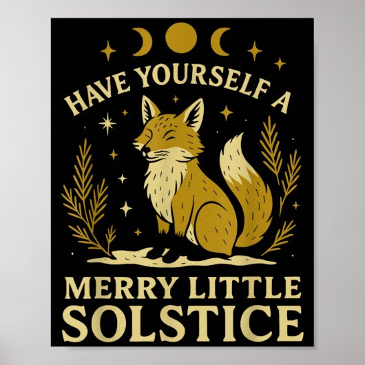 Have Yourself A Merry Little Solstice Fox Mystic  Poster (Voorkant)