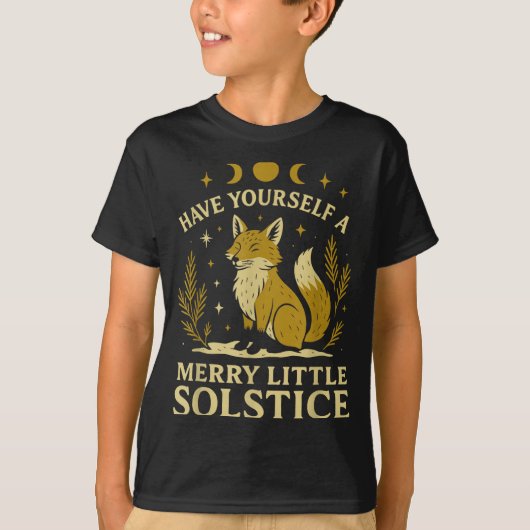 Have Yourself A Merry Little Solstice Fox Mystic  T-shirt (Voorkant)