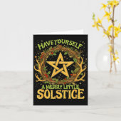 Have Yourself A Merry Little Solstice Quote  Kaart (Gele Bloem)