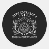 Have Yourself A Merry Little Solstice  Ronde Sticker (Voorkant)