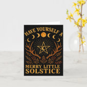Have Yourself A Merry Little Solstice Witchcore  Kaart (Gele Bloem)