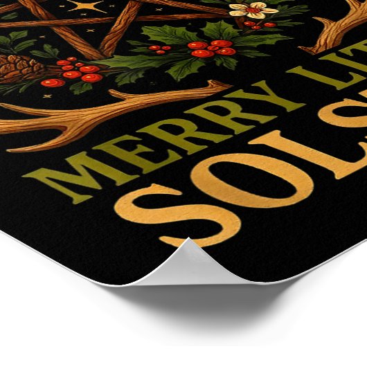 Have Yourself A Merry Little Solstice Witchcore  Poster (Hoek)