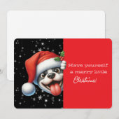 Have Yourself  Merry Little Christmas Grinning Dog (Voorkant / Achterkant)