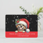 Have Yourself  Merry Little Christmas Grinning Dog (Staand voorkant)
