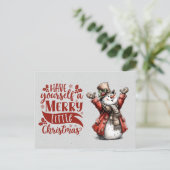 Have Yourself Merry Little Christmas Snowman Briefkaart (Staand voorkant)