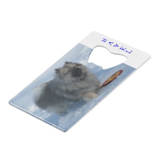 Havel: "Heb er een op mij!" Creditcardflesopening Creditkaart Flessenopener (Voorkant Gekanteld)