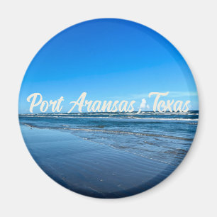 Haven Aransas Texas Kust Oceaan Golven Fotografie Magneet