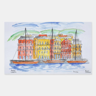Haven, Bastia Corsica, Frankrijk Rechthoekige Sticker