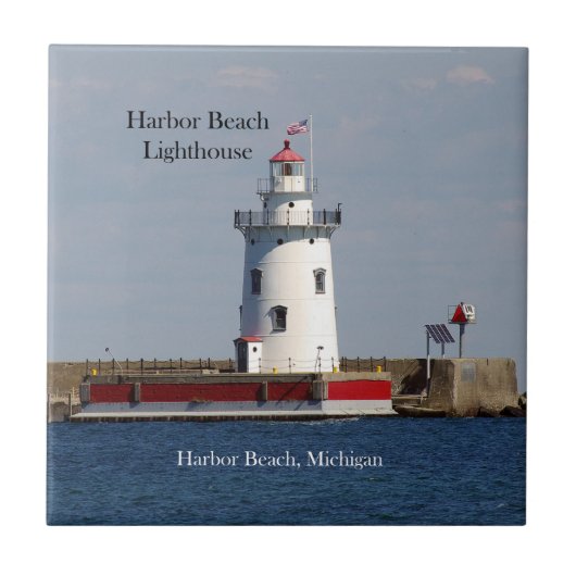 Haven Beach Lighthouse-tegel Tegeltje (Voorkant)