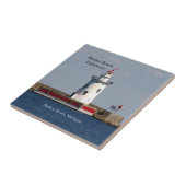 Haven Beach Lighthouse-tegel Tegeltje (Zijkant)