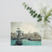 Haven bij Calais door Manet, Vintage Impressionism (Staand voorkant)