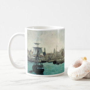 Haven bij Calais door Manet, Vintage Impressionism Koffiemok