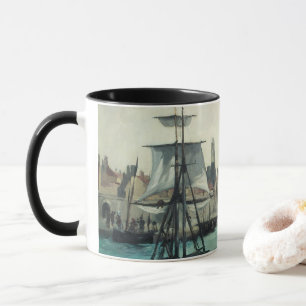 Haven bij Calais door Manet, Vintage Impressionism Mok