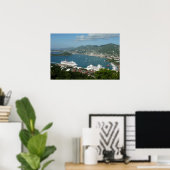 Haven bij St. Thomas Amerikaanse Maagdeneilanden Poster (Thuiskantoor)